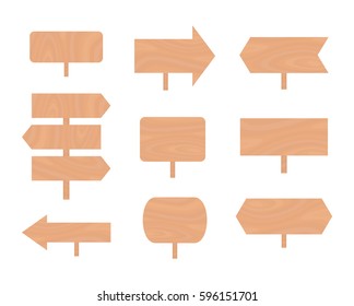 Set of signboards