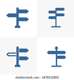Set of Signpost logo design vector template, Outdoor logo design concept, Icon symbol