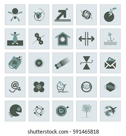 Set of signs and decorative symbols