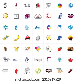 Un conjunto de signos para logotipos