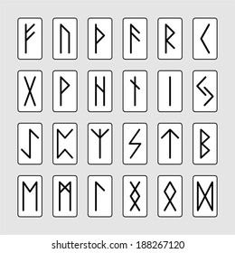 Set of signs runes  