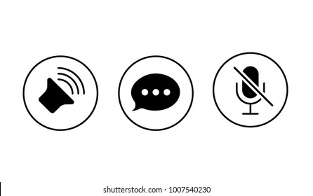 Set Signs Smartphone Turn Off Microphone: Vector có sẵn (miễn phí bản