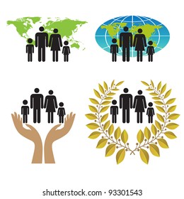 A set of signs and symbols to preserve and protect  family in  world.