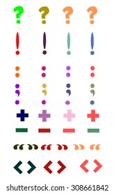 A set of signs and symbols vector illustration 
