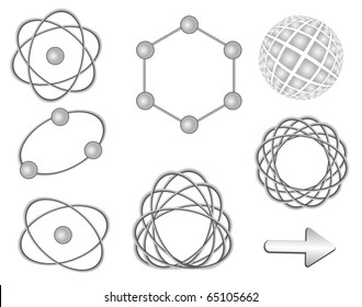 A set of signs for technological design. Vector illustration