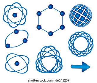 A set of signs for technological design. Vector illustration