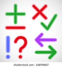 Set of signs. Vector illustration