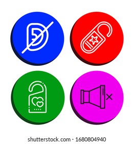 Conjunto de iconos de silencio. Como sordos, no molestar, silenciar , silenciar iconos
