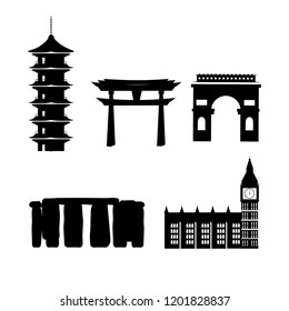 set silhouette fun towers explore travel