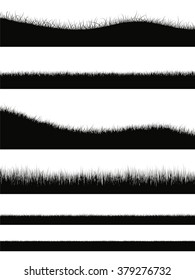 Set of silhouette of grass.