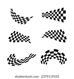 Conjunto de plantillas de diseño vectorial del logotipo del indicador de la carrera de silueta