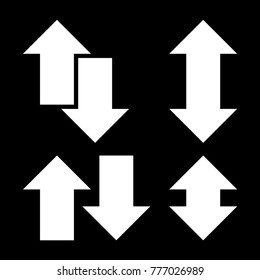 Set of silhouettes arrows.