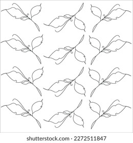 a set of silhouettes of branches eps10