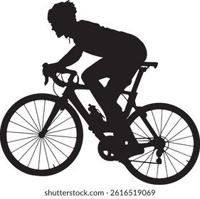 set of silhouettes of cyclist. sport, racing, vehicle, active concept. vector illustration.