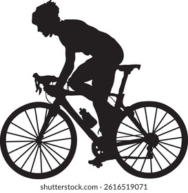 set of silhouettes of cyclist. sport, racing, vehicle, active concept. vector illustration.