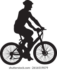 set of silhouettes of cyclist. sport, racing, vehicle, active concept. vector illustration.