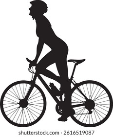 set of silhouettes of cyclist. sport, racing, vehicle, active concept. vector illustration.