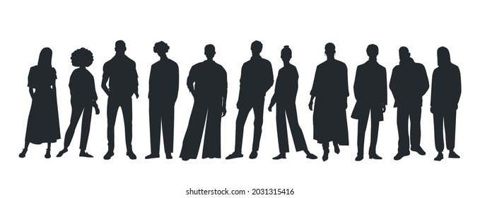 Set Silhouettes Flat Vector Illustration Stock Vector (Royalty Free ...