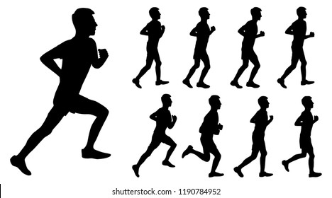 Un grupo de siluetas corre