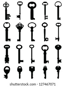 Set of Silhouettes keys 2-vector