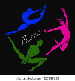 A set of silhouettes of men.
