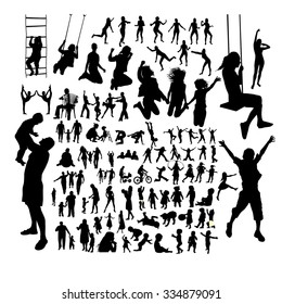 Set silhouettes people. Vector