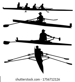 Double Scullers Silhouettes Stock Vector (Royalty Free) 176728166 ...