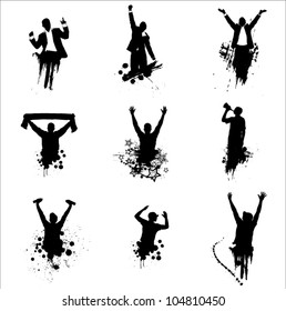 Set of silhouettes for sports championships