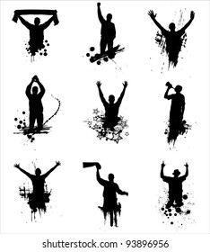 Set of silhouettes for sports championships