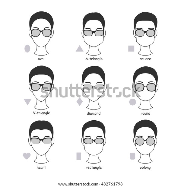 Set Silhouettes Various Types Spectacle Eyeglasses Stock Vector ...