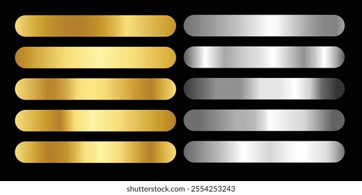 set of silver and gold color 