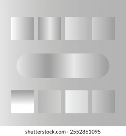 Set of Silver Gradients Background, Abstract Silver Gradient Collection Background Set