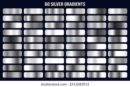 Set of silver gradients, golden squares collection, textures group, background