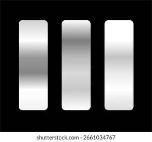 Conjunto de Gradientes plateados sobre fondo negro