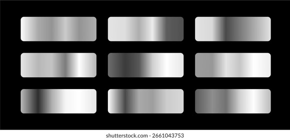 Conjunto de Gradientes plateados en color negro
