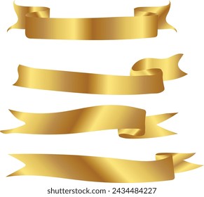 set of silver gray luxury ribbon band element set of ribbons set of ribbon band element
