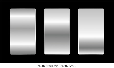 Conjunto de gradientes de prata ou platina