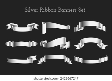 Banner-Set für silberne Bänder 