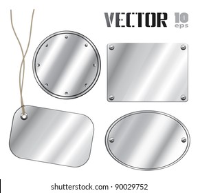 Set of silver vector backgrounds