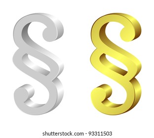 Set from silvery and gold paragraphs on a white background.