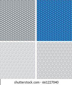 Set of simple abstract geometrical figure pattern. Eternal knot designs. Vector illustration. 