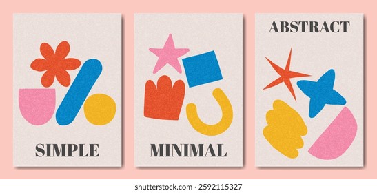 Set of Simple Abstract Shapes Background.