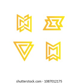 Set of simple abstract signs