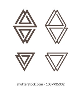 Set of simple abstract signs