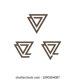 Set of simple abstract signs