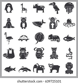 Set of simple animals icons