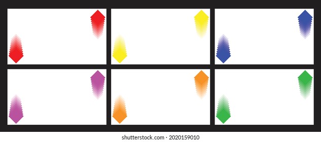 A set of simple background with iconic bright object for any use of illustration, presentation slide show, poster, or arts.