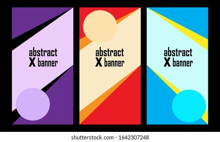 a set of simple backgrounds for x banners or brochures. available in eps 10
