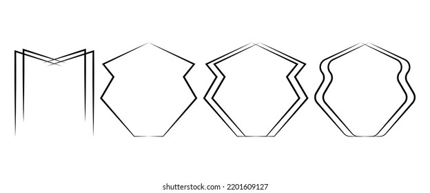 A set of simple black frames. Good for any project.