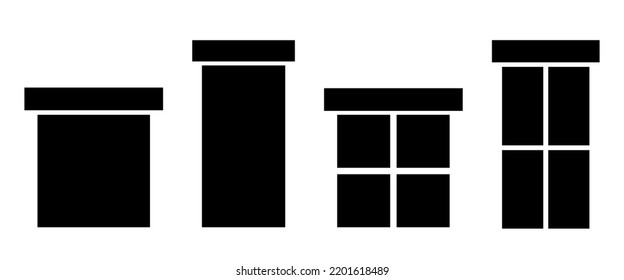 A set of simple black gift icons. Good for any project.